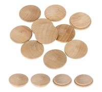 sourcing map 20Pcs Wood Button Plugs, 30mm / 1.18" Hardwood Screw Hole Plug Mushroom Wooden Caps Buttons Beech Wood Plug for Furniture Woodworking Craft Decor (35mm x 30mm)