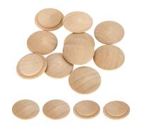 sourcing map 20Pcs Wood Button Plugs, 30mm / 1.18" Hardwood Screw Hole Plug Mushroom Wooden Caps Buttons Beech Wood Plug for Furniture Woodworking Craft Decor (40mm x 30mm)