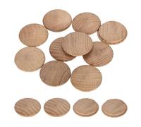 sourcing map 20Pcs Wood Button Plugs, 35mm / 1.38" Hardwood Screw Hole Plug Mushroom Wooden Caps Buttons Oak Wood Plug for Furniture Woodworking Craft Decor (40mm x 35mm)