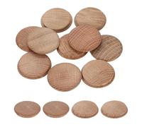 sourcing map 20Pcs Wood Button Plugs, 38mm /1.5" Hardwood Screw Hole Plug Mushroom Wooden Caps Buttons Oak Wood Plug for Furniture Woodworking Craft Decor (43mm x 38mm)