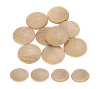 sourcing map 20Pcs Wood Button Plugs, 40mm / 1.57" Hardwood Screw Hole Plug Mushroom Wooden Caps Buttons Ash Wood Plug for Furniture Woodworking Craft Decor (45mm x 40mm)