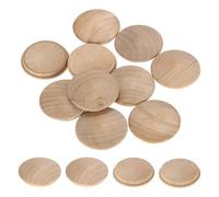sourcing map 20Pcs Wood Button Plugs, 40mm / 1.57" Hardwood Screw Hole Plug Mushroom Wooden Caps Buttons Beech Wood Plug for Furniture Woodworking Craft Decor (45mm x 40mm)