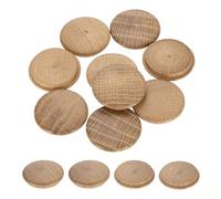 sourcing map 20Pcs Wood Button Plugs, 40mm / 1.57" Hardwood Screw Hole Plug Mushroom Wooden Caps Buttons Oak Wood Plug for Furniture Woodworking Craft Decor (45mm x 40mm)