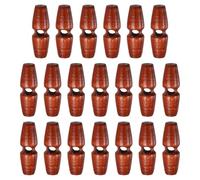 sourcing map 20pcs Wooden Toggle Buttons 30mm / 1.2" Single Hole Wood Olive Horn Sewing Buttons for Coat Sweaters Clothing DIY Craft, Red Coffee