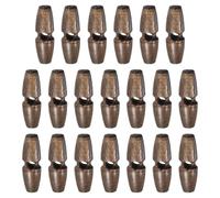 sourcing map 20pcs Wooden Toggle Buttons 30mm / 1.2" Single Hole Wood Olive Horn Sewing Buttons for Coat Sweaters Clothing DIY Craft, Brown