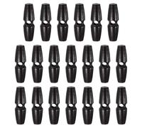 sourcing map 20pcs Wooden Toggle Buttons 40mm / 1.6" Single Hole Wood Olive Horn Sewing Buttons for Coat Sweaters Clothing DIY Craft, Dark Brown