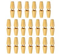 sourcing map 20pcs Wooden Toggle Buttons 45mm / 1.8" Single Hole Wood Olive Horn Sewing Buttons for Coat Sweaters Clothing DIY Craft, Beige
