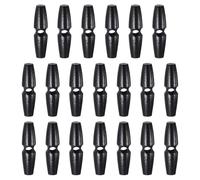 sourcing map 20pcs Wooden Toggle Buttons 50mm / 2" Single Hole Wood Olive Horn Sewing Buttons for Coat Sweaters Clothing DIY Craft, Black