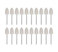 sourcing map 20pcs Wool Felt Mounted Mandrel Points 10mm Head 1/10 Inch Shank Conical Polishing Bits Burrs Felt Polishing Buffing Wheel for Rotary Tool