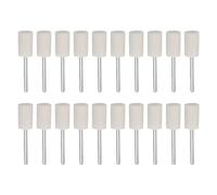 sourcing map 20pcs Wool Felt Mounted Mandrel Points 10mm Head 1/8 Inch Shank Cylinder Polishing Bits Burrs Felt Polishing Buffing Wheel for Rotary Tool