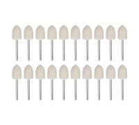 sourcing map 20pcs Wool Felt Mounted Mandrel Points 12mm Head 1/8 Inch Shank Conical Polishing Bits Burrs Felt Polishing Buffing Wheel for Rotary Tool