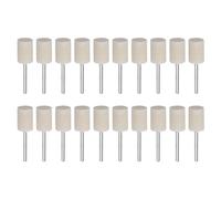sourcing map 20pcs Wool Felt Mounted Mandrel Points 12mm Head 1/8 Inch Shank Cylinder Polishing Bits Burrs Felt Polishing Buffing Wheel for Rotary Tool