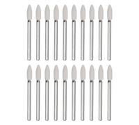sourcing map 20pcs Wool Felt Mounted Mandrel Points 4mm Head 1/8 Inch Shank Conical Polishing Bits Burrs Felt Polishing Buffing Wheel for Rotary Tool