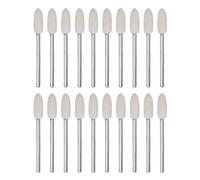 sourcing map 20pcs Wool Felt Mounted Mandrel Points 5mm Head 1/10 Inch Shank Conical Polishing Bits Burrs Felt Polishing Buffing Wheel for Rotary Tool