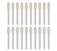 sourcing map 20pcs Wool Felt Mounted Mandrel Points 5mm Head 1/8 Inch Shank Conical Polishing Bits Burrs Felt Polishing Buffing Wheel for Rotary Tool
