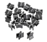 sourcing map 20Pcs Zipper Slider Retainers, #5 Top Stopper Closed-end Zipper Slider for Coats Jacket Bags DIY Sewing Replacement, Metallic Black