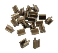sourcing map 20Pcs Zipper Slider Retainers, #8 Top Stopper Closed-end Zipper Slider for Bag Coat Jacket DIY Sewing Replacement, Bronze