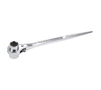 sourcing map 21 x 22mm Hexagon Scaffold Podger Ratchet Spanner Ratcheting Socket Wrench Tool (Silver Tone)