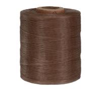 sourcing map 210D 1mm Flat Waxed Thread 766 Yards Polyester Leather Sewing Waxed String Hand Stitching Waxed Cord for Leather Stitching Sewing Bookbinding DIY Craft Brown