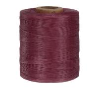 sourcing map 210D 1mm Flat Waxed Thread 766 Yards Polyester Leather Sewing Waxed String Hand Stitching Waxed Cord for Leather Stitching Sewing Bookbinding DIY Craft Wine Red