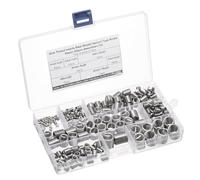 sourcing map 210pcs Wire Thread Insert Kit M3 M4 M5 M6 M8 M10 M12 (2D) Metric 304 Stainless Steel Helical Inserts Coiled Thread Repair Kit Wire Threaded Sleeve Sheath for Mechanical Equipment