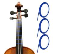 sourcing map 216 ft 3 Rolls Violin Fingerboard Tapes 3mm Blue Adhesive PET Cello Finger Guide Stickers Fingerboard Tape for Various Orchestra Instruments Fretboard Note Positions