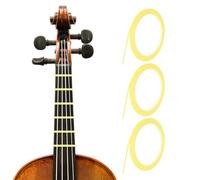 sourcing map 216 ft 3 Rolls Violin Fingerboard Tapes 3mm Light Yellow Adhesive PET Cello Finger Guide Stickers Fingerboard Tape for Various Orchestra Instruments Fretboard Note Positions