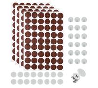 sourcing map 216Pcs Screw Hole Stickers and 200Pcs Screw Cover Caps, 11mm Dustproof Plastic Screws Hole Covers Caps Cam Lock Nuts for Furniture Cabinet Wardrobe, Light Gray