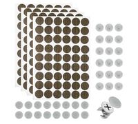 sourcing map 216Pcs Screw Hole Stickers and 200Pcs Screw Cover Caps, 16.5x6mm Dustproof Plastic Screws Hole Covers Phillips Caps Cam Lock Nuts for Furniture Cabinet Wardrobe, Light Gray