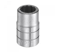 sourcing map 21mm 12 Point Shallow Socket 3/4" Drive Standard Metric CR-V