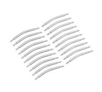 sourcing map 21mm 22mm Curved Spring Bar Pins 1.5mm Dia Stainless Steel Double Flanged End Watch Band Link Pin 20pcs