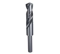 sourcing map 21mm Drill Bit 1/2" Reduced Shank Round 4341 High Speed Steel Nitriding Black 118° Standard Point for Plastic Wood Copper Aluminum Iron Medium Soft Metal