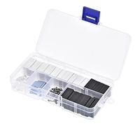 sourcing map 21mm x 15mm x 11mm TO-220 Aluminum Heatsink Kit for Cooling Transistor Diodes with a Support Pin and Plastic Box