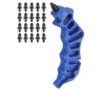 sourcing map 21pcs 2-in-One Drip Irrigation Tubing Hole Punch 3mm for 1/4 Inch Fitting and Emitter Insertion Drip Tube Hole Punch with Insertion Fitting for Laying Branch Drip Pipes, Blue