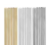 sourcing map 21Pcs Brass Rod, 100mm Length 2-8mm Dia Brass Solid Round Rod Multiple Diameter Stainless steel Aluminum Lathe Bar Stock for RC Model DIY Craft