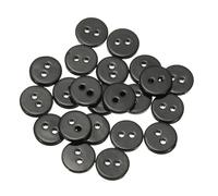 sourcing map 21Pcs Natural Shell Button, 2 Hole 10mm Round Mother of Pearl Buttons for Shirt Coats Suits Jacket Jeans Skirts DIY Sewing Crafts, Black