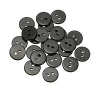 sourcing map 21Pcs Natural Shell Button, 2 Hole 11.5mm Round Mother of Pearl Buttons for Shirt Coats Suits Jacket Jeans Skirts DIY Sewing Crafts, Black