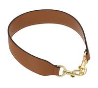 sourcing map 22.83 Inch PU Leather Short Bag Strap with Clasp, Purse Handles Handbags Replacement Straps for Clutch Bag Crossbody Underarm Bags, Brown, Light Gold Buckle
