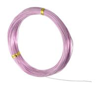 sourcing map 22 Gauge 0.6mm Aluminum Wire, 100 Feet Bendable Metal Craft Armature Wire for Jewelry Making DIY Beading Floral Wreath Wrapping Sculpting, Pink