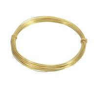 sourcing map 22 Gauge Brass Craft Wire, 30 ft Flexible Bendable Jeweler's Brass Wrapping Wire for Jewelry Making, DIY Crafts, Modeling, Decorations (Round)