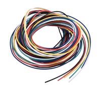 sourcing map 22 Gauge PVC Hookup Wire 3.0m/10ft 22AWG Flexible Electrical Wire UL1007 Tinned Copper Stranded 6 Color, 1.5mm Dia for Model Aircraft Electric Appliances Internal Connect