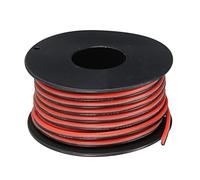 sourcing map 22 Gauge Wire 2 Conductor Parallel Silicone Wire 22AWG Stranded Wire Electrical Wire Tinned Copper Wire Spool 10m/33ft for LED Strip Extension Cable, Car Model, Internal Wiring