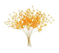 sourcing map 22 Pcs Acrylic Bead Drop Stems, Crystal Floral Picks Artificial Crystal Bouquets Flowers for Wedding Party Home Decoration DIY Crafts Celebrations (Orange)