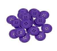 sourcing map 22 Pcs Dark Purple Resin Button, 6/5 Inch(30mm) Round 4 Holes Sewing Buttons, Small Size Flatback Button for DIY Craft Making Clothes Sewing Handmade Ornament