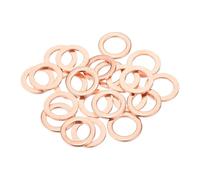 sourcing map 22 Pcs Flat Copper Washers, 12x18x1.5mm Copper Upgraded Flat Metric Sealing Crush Ring Washers for Hydraulic Fittings Screw Bolt Nut Electronic Repair
