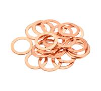 sourcing map 22 Pcs Flat Copper Washers, 22x30x1.5mm Copper Upgraded Flat Metric Sealing Crush Ring Washers for Hydraulic Fittings Screw Bolt Nut Electronic Repair