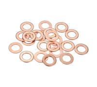 sourcing map 22 Pcs Flat Copper Washers, 8x14x1mm Copper Upgraded Flat Metric Sealing Crush Ring Washers for Hydraulic Fittings Screw Bolt Nut Electronic Repair