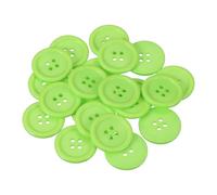 sourcing map 22 Pcs Light Green Resin Button, 1 Inch(25mm) Round 4 Holes Sewing Buttons, Small Size Flatback Button for DIY Craft Making Clothes Sewing Handmade Ornament