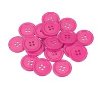 sourcing map 22 Pcs Rose Red Resin Button, 1 Inch(25mm) Round 4 Holes Sewing Buttons, Small Size Flatback Button for DIY Craft Making Clothes Sewing Handmade Ornament
