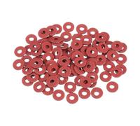 sourcing map 220 Pcs M3 Fiber Flat Washers, Insulation Plain Washer 3mm ID 8mm OD 1mm Thick Red Steel Paper Gaskets for Machinery Fastener Plumbing General Repair